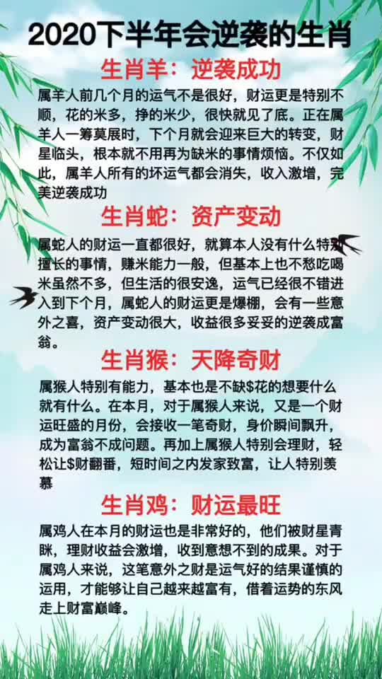 #我要上热门#2020年会逆袭的生肖