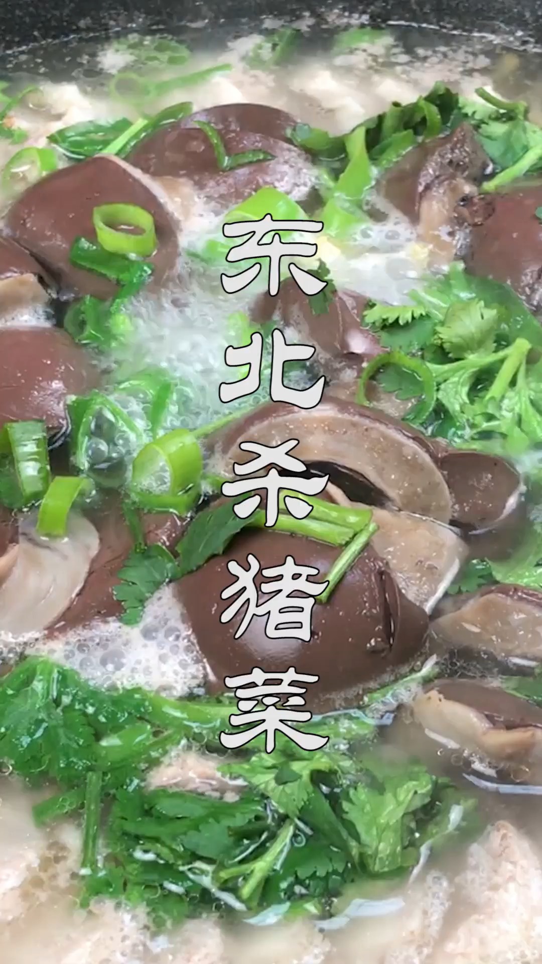 正宗东北杀猪菜,猪肉血肠炖了一大锅,吃一口就停不下来,太香了