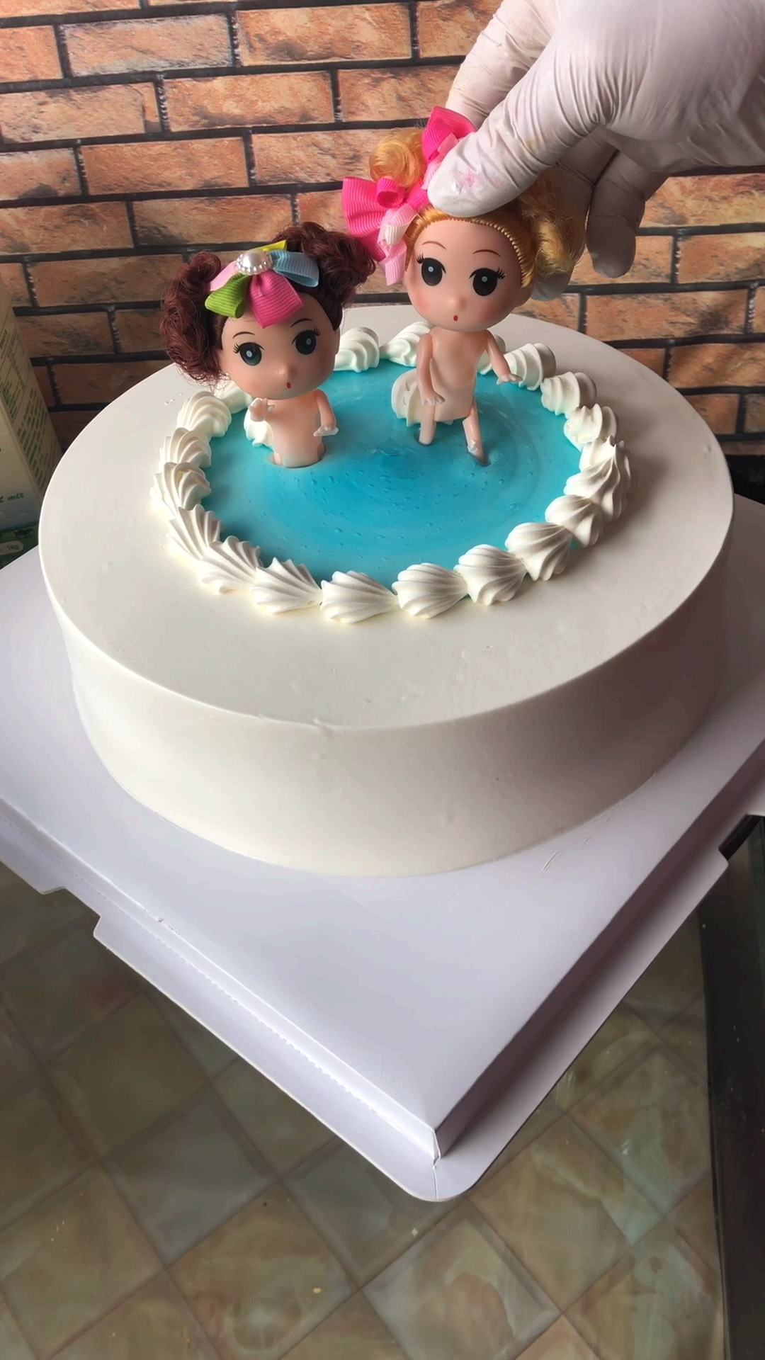 #生日蛋糕#双胞胎姐妹