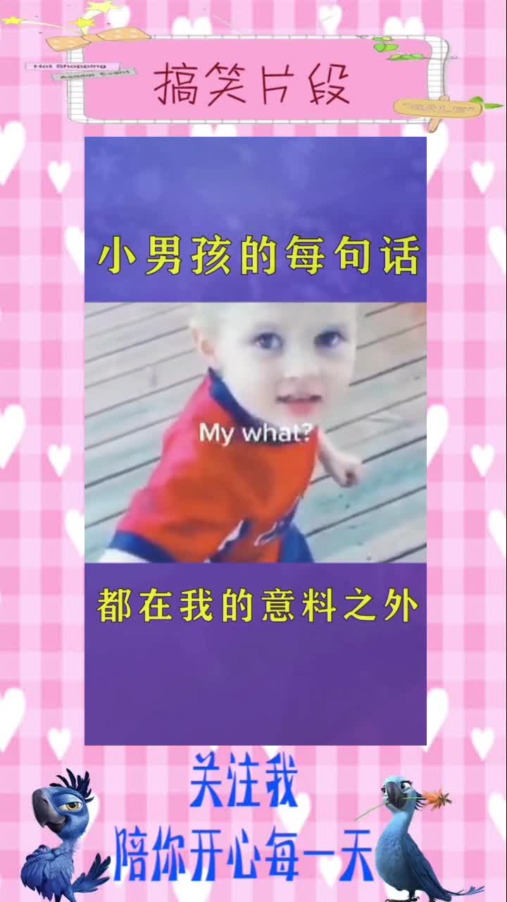 小男孩的每句话,都在我的意料之外,搞笑视频