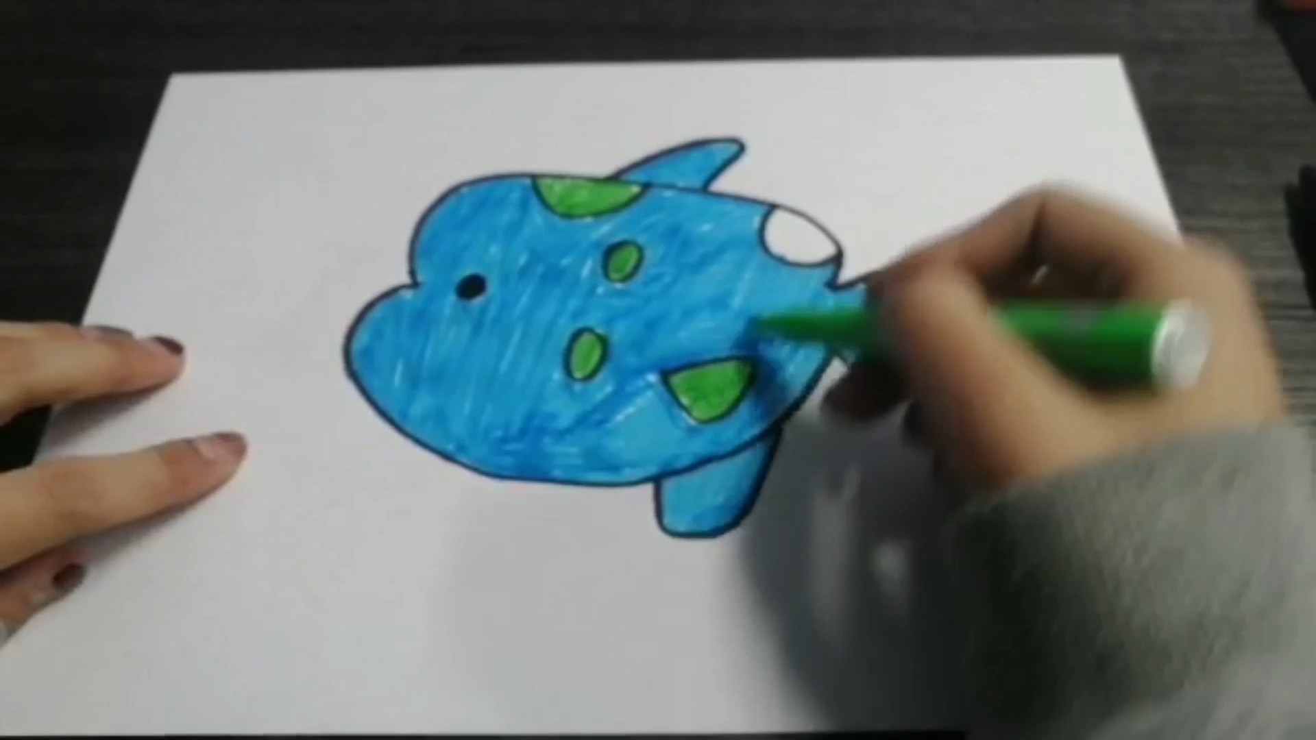 今天来教大家画一只小丑鱼,非常阔爱,快来学习吧!