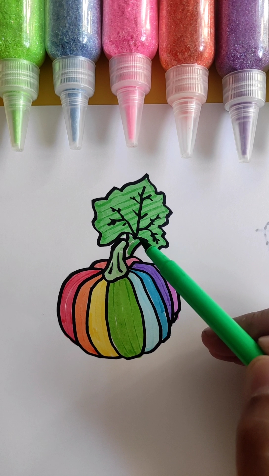 #简笔画#简笔画彩色南瓜