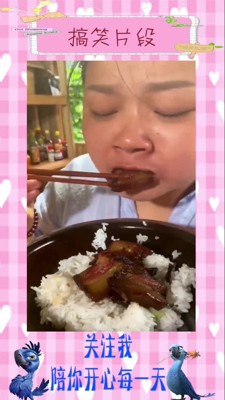 一起恰饭农村美食，腊八豆蒸腊肉，搭配外婆菜拌饭，越吃越香#搞笑视频#