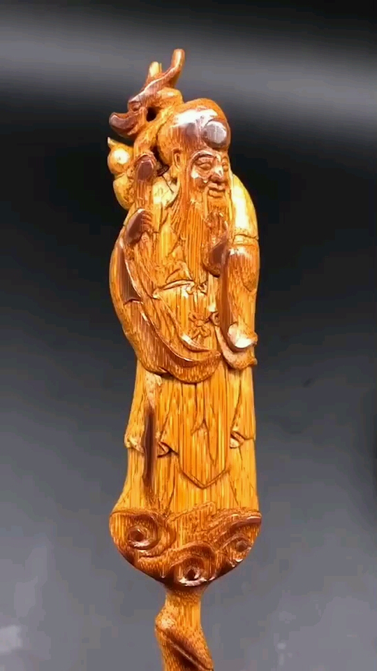 寿星木雕饰品送给老人最好的礼物