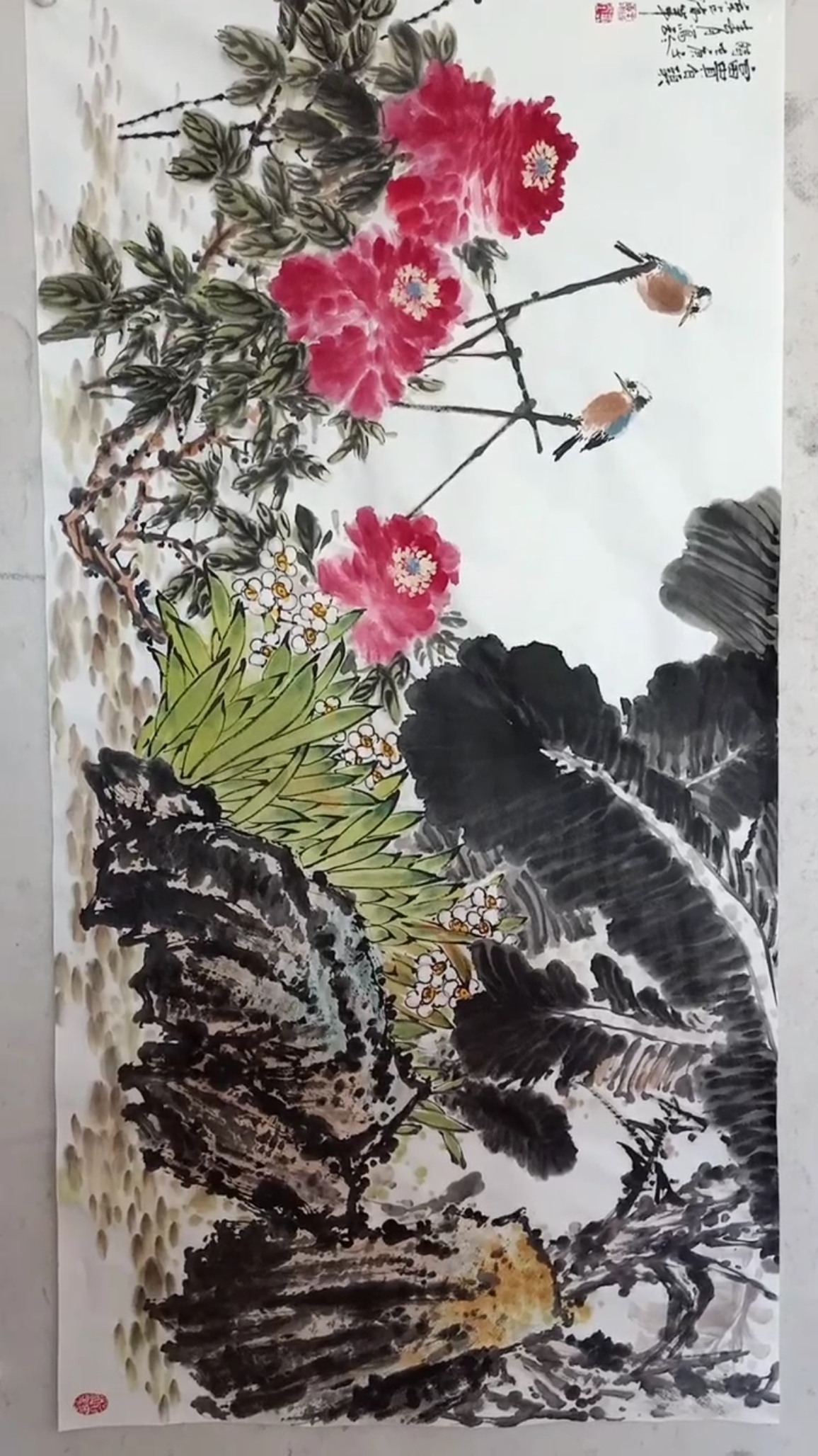 #国画#富贵白头