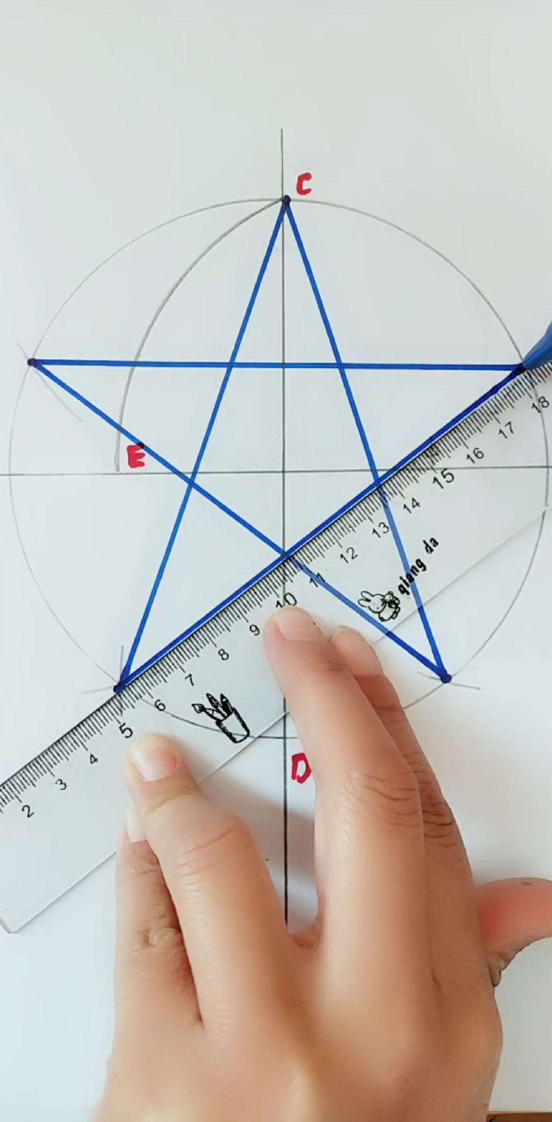 #木工图册。#五角星画法木工图册