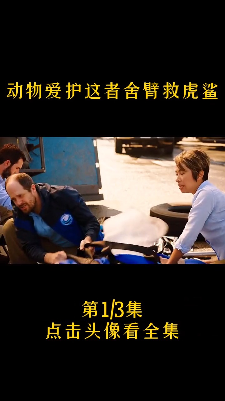 #精彩影视#动物保护者太拼了,为了救鲨鱼,放弃掉自己的手臂