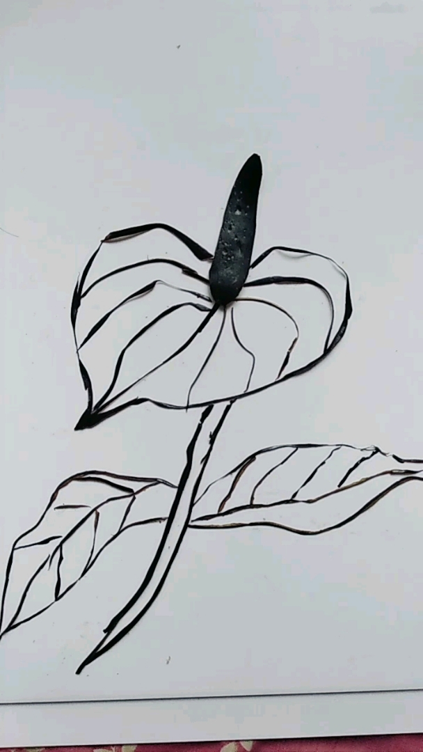 用蔬菜做画。