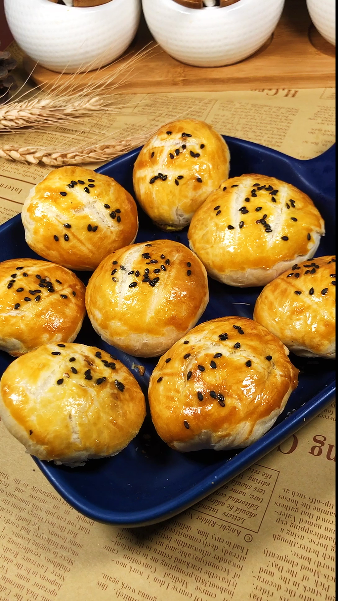 #自制美食#手抓饼变身豆沙酥