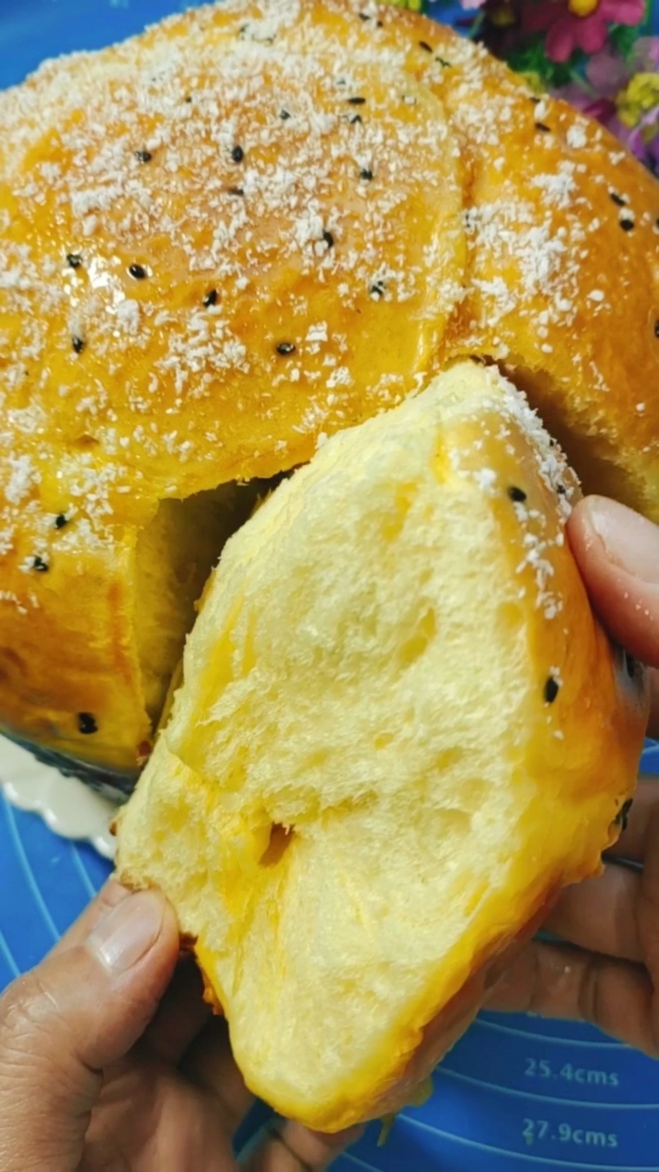 #自制面包#盆蒸大面包,香甜宣软又拉丝!详细步骤告诉你!