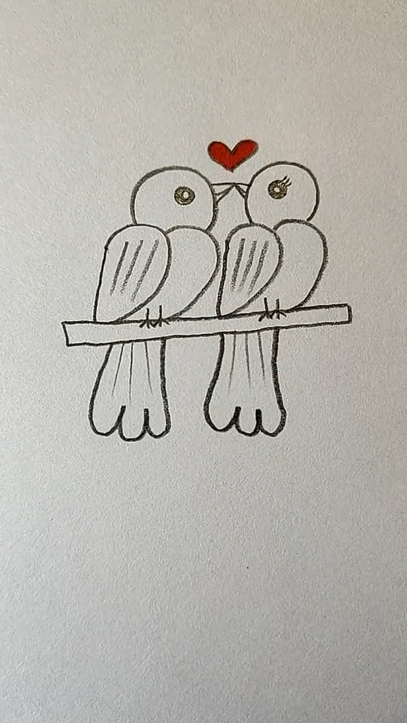 #简笔画#用4个2画一对小情侣