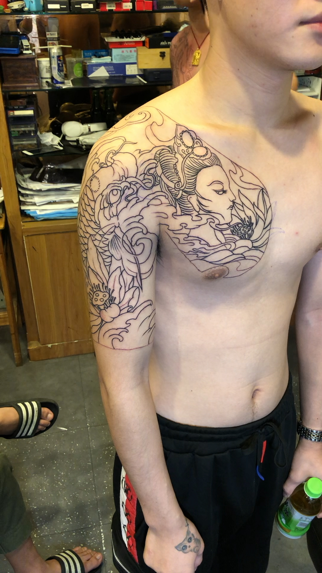 石狮般若纹身作品