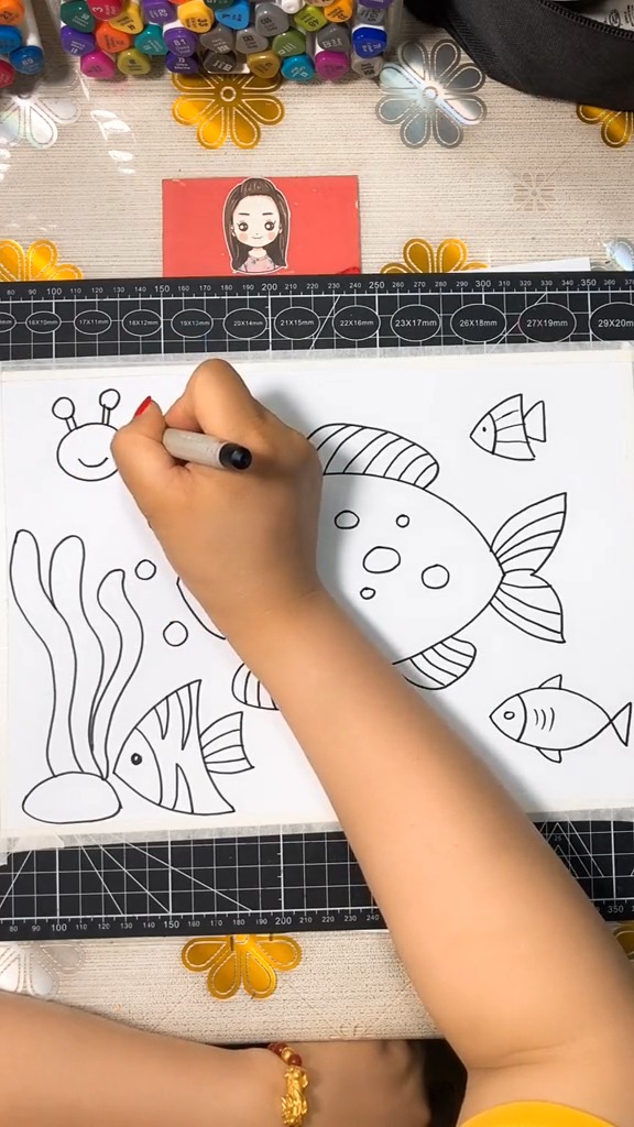 教孩子画儿童画,海底世界