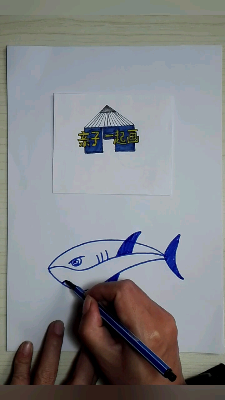 鲨鱼简笔画