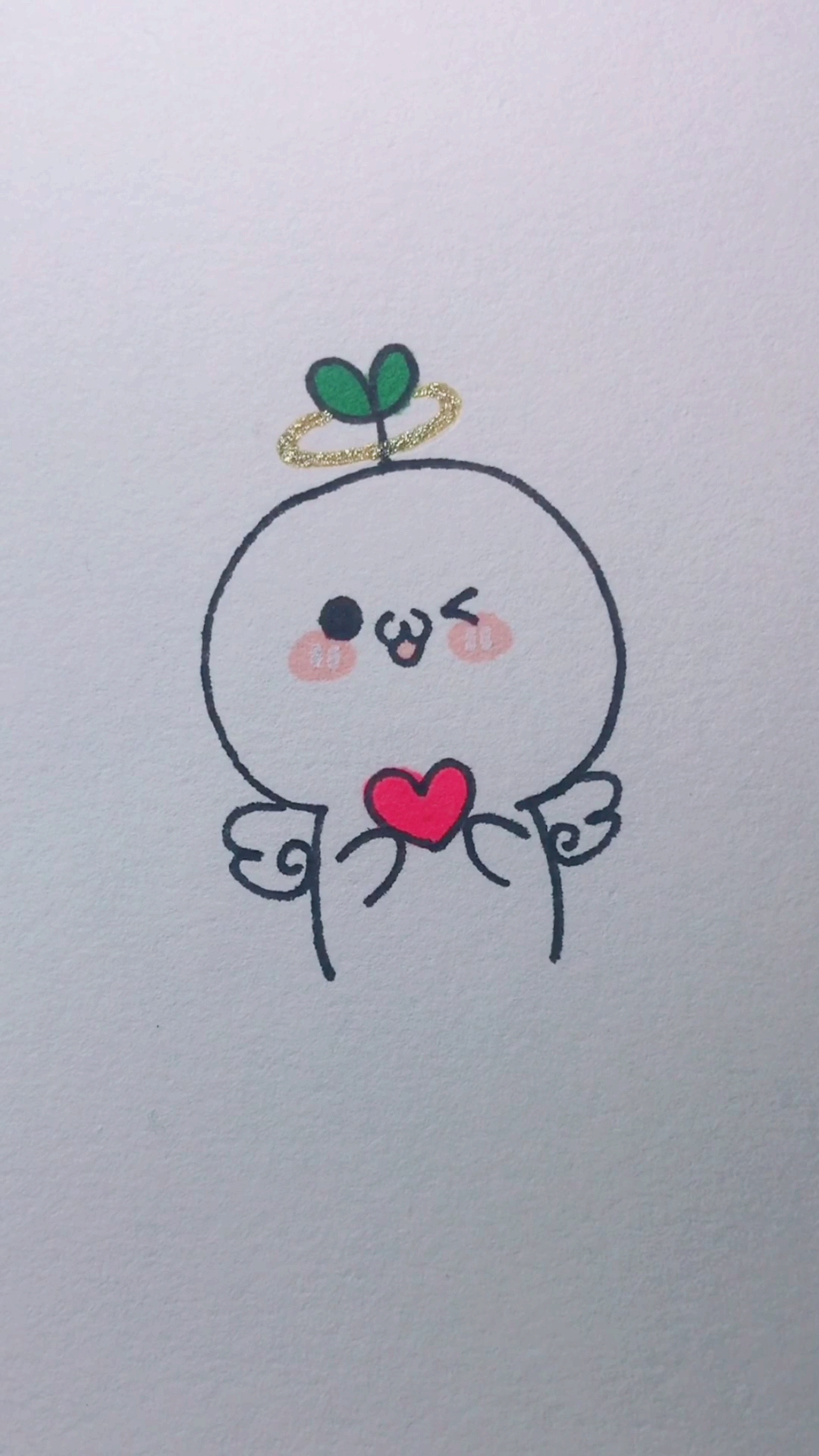 #画画原来如此简单#我是可爱的爱心小天使