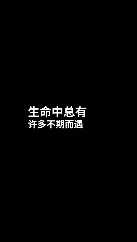 生命中总有许多不期而遇