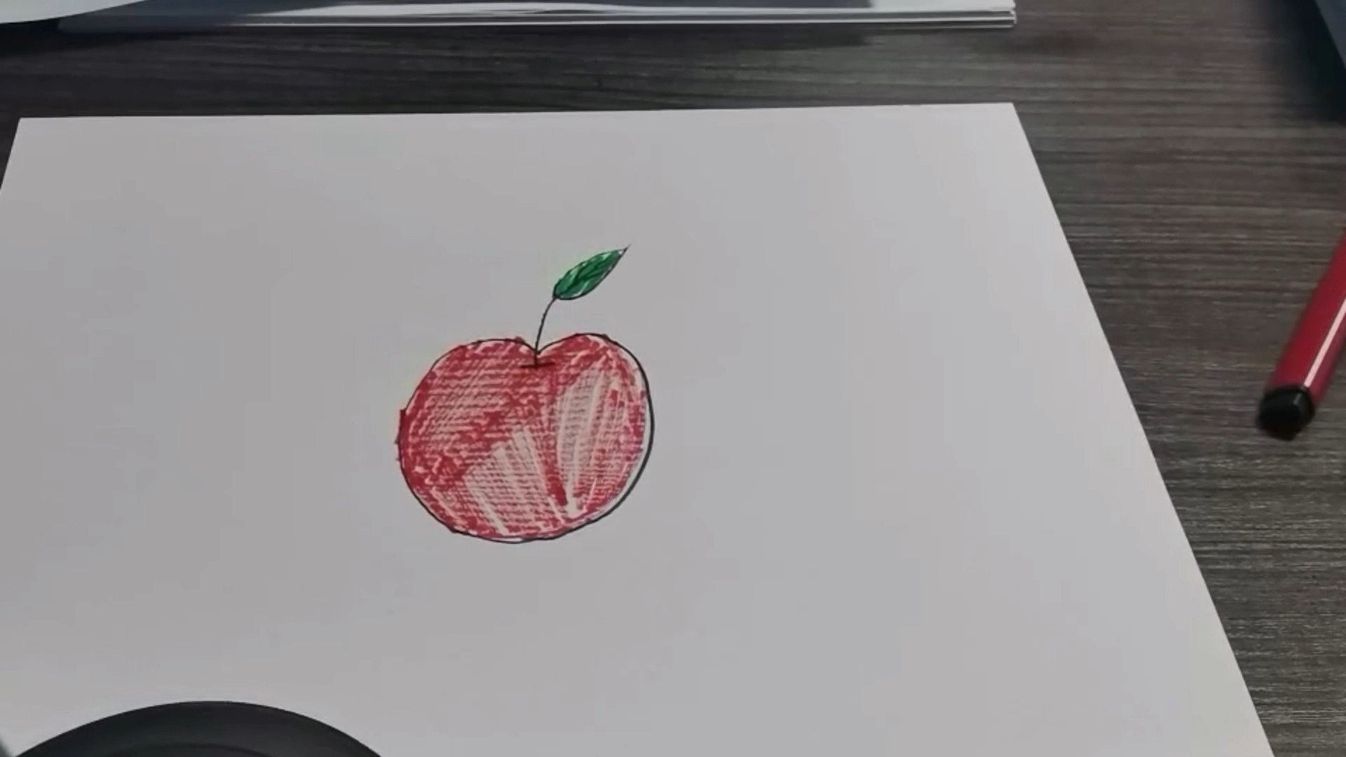 儿歌多多水果简笔画,学画小巧可爱的卡通苹果!