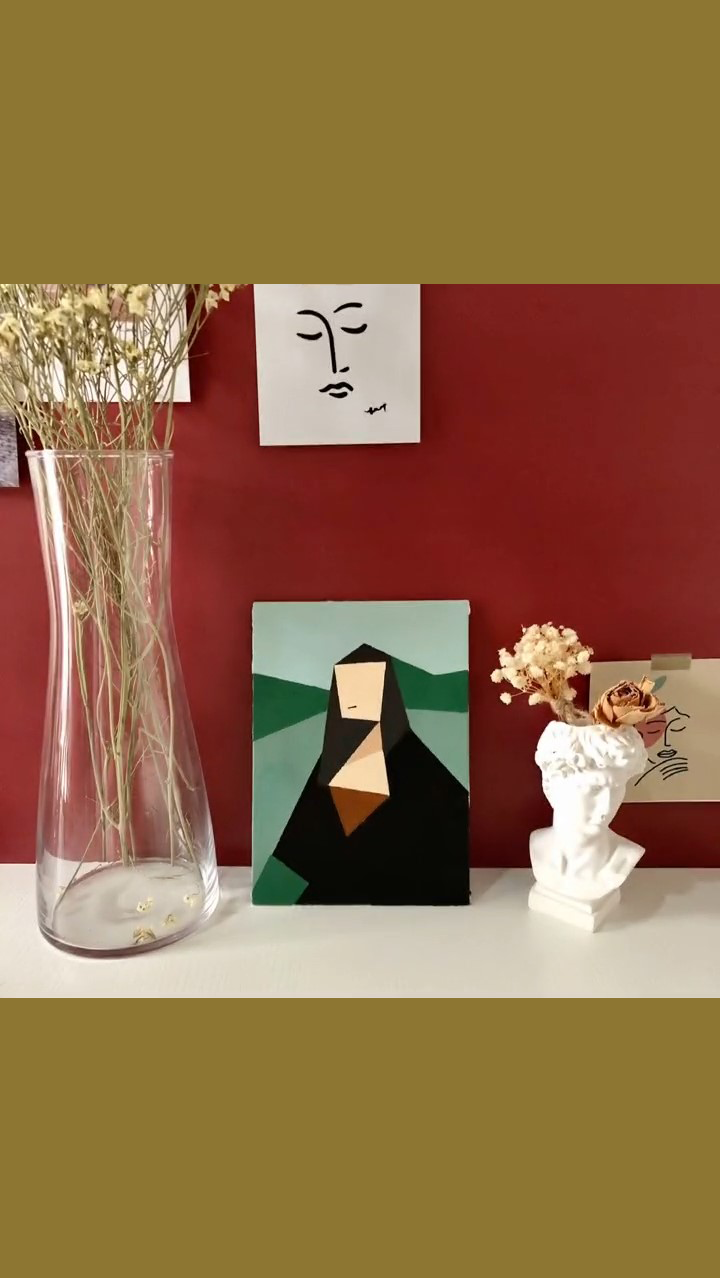 ##画画##装饰画##有人说,这是近视眼摘掉眼镜后,看到的蒙娜丽莎