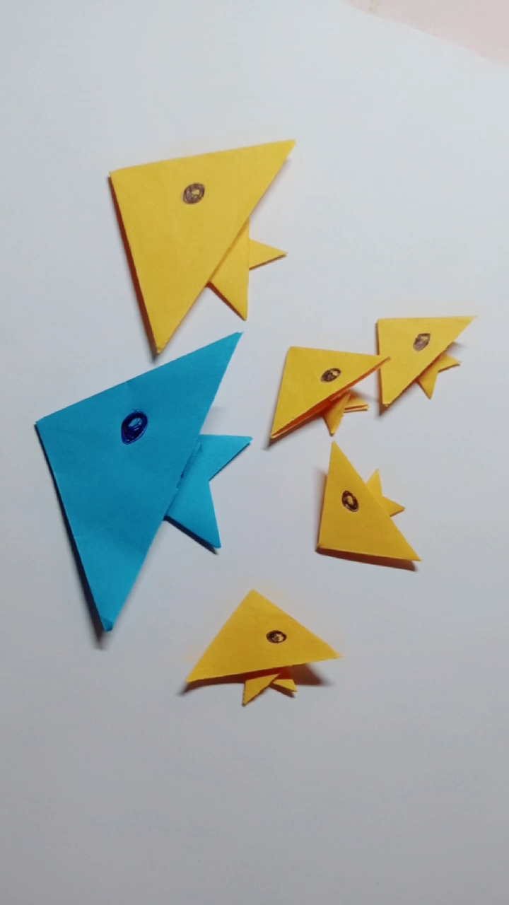 #全民心动#6步折简单小鱼,喜欢的一起做