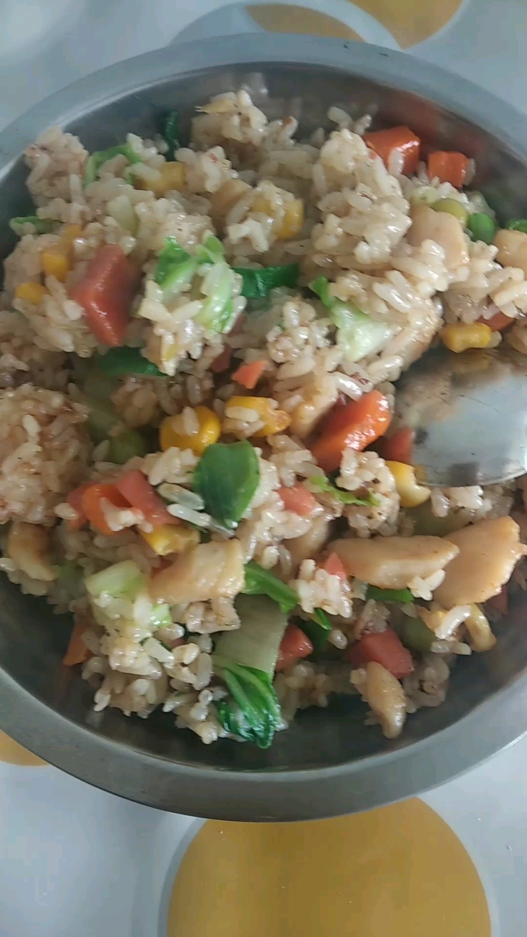 玉米鸡丁炒米饭