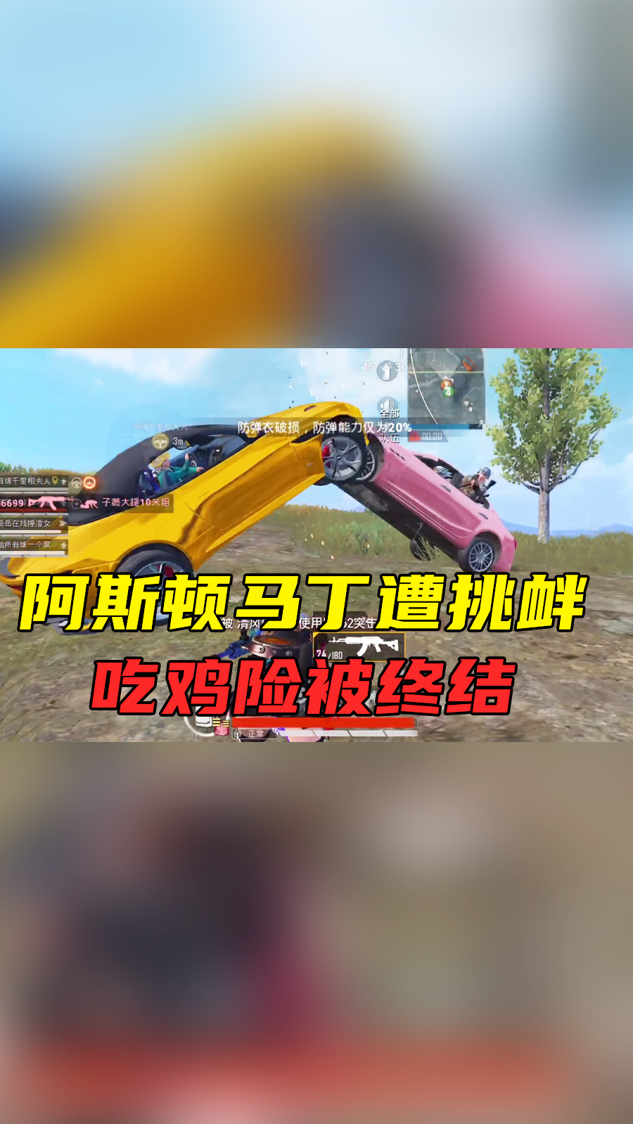 #和平精英#和平精英:阿斯顿马丁遭玛莎挑衅?还没开枪就倒地,吃鸡险被终结