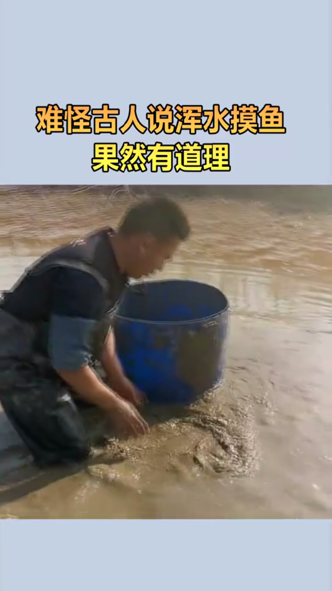 难怪古人说浑水摸鱼,果然有道理