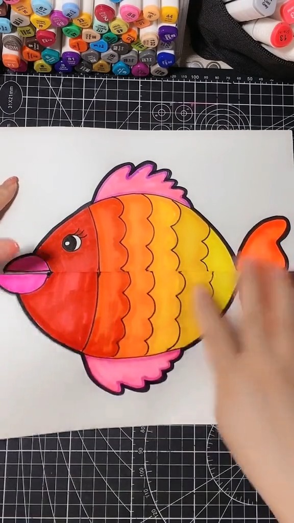 #简笔画#教你们画个大胖鱼