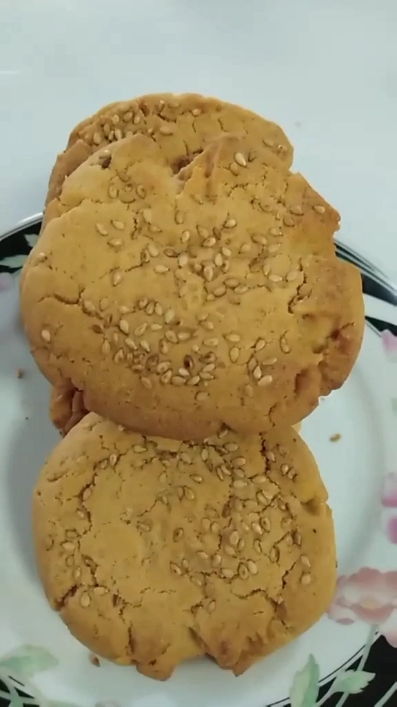 自己在家做桃酥没有核桃的哦