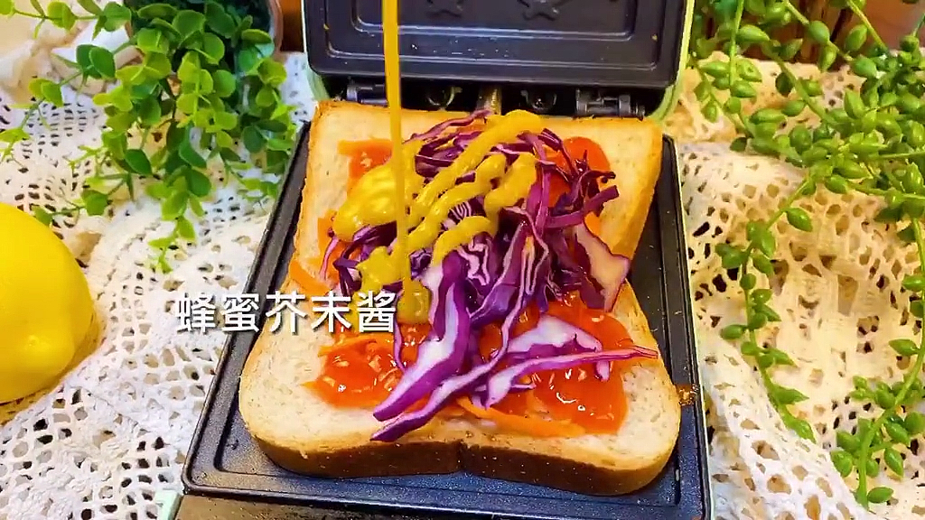 #自制家庭美食#早餐三明治做法简单