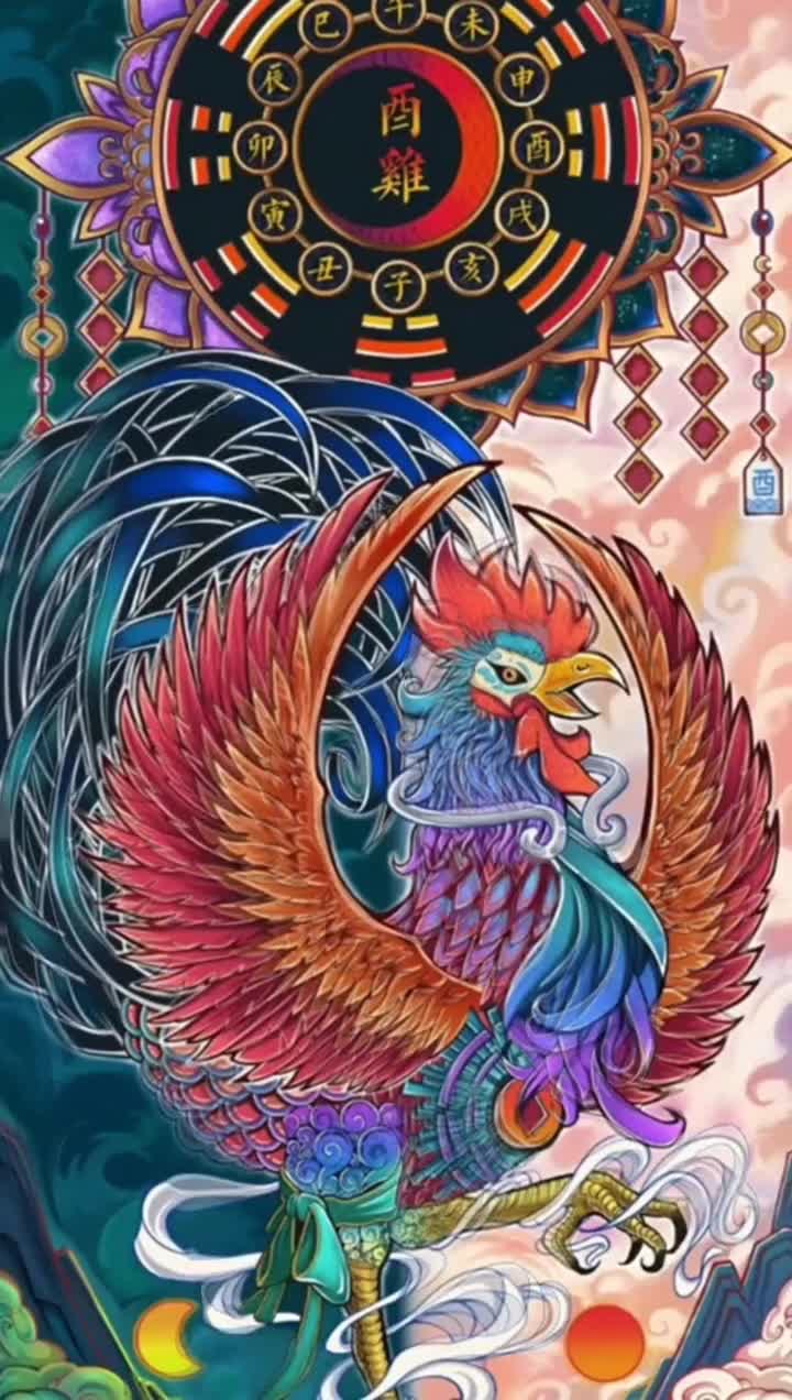 谁说的要酉鸡动态壁纸的做好了!壁纸动态壁国潮十二生肖
