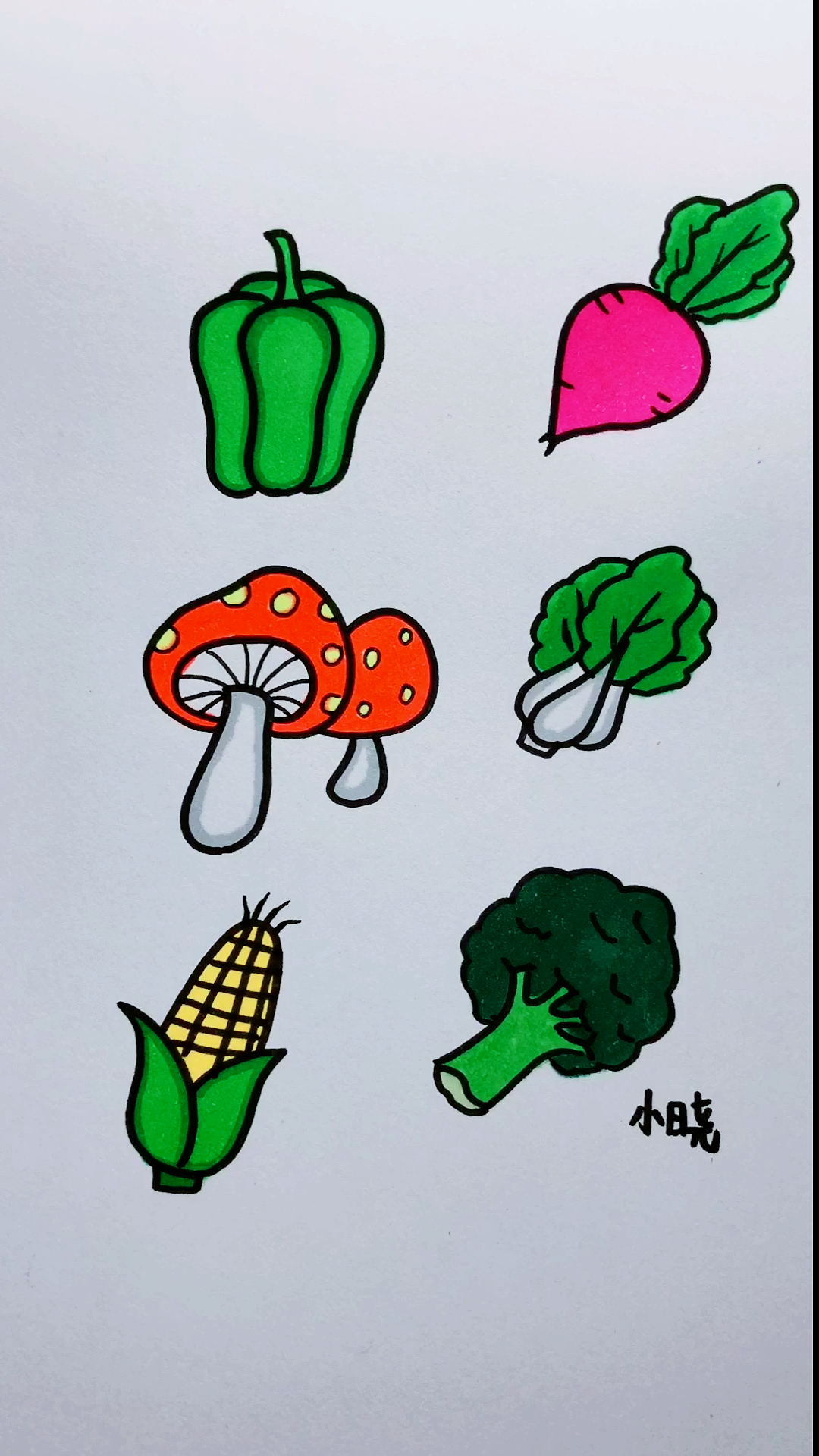 #画画原来如此简单#简笔画各种蔬菜
