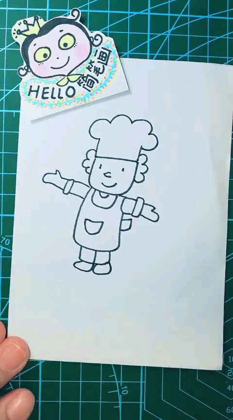 厨师简笔画