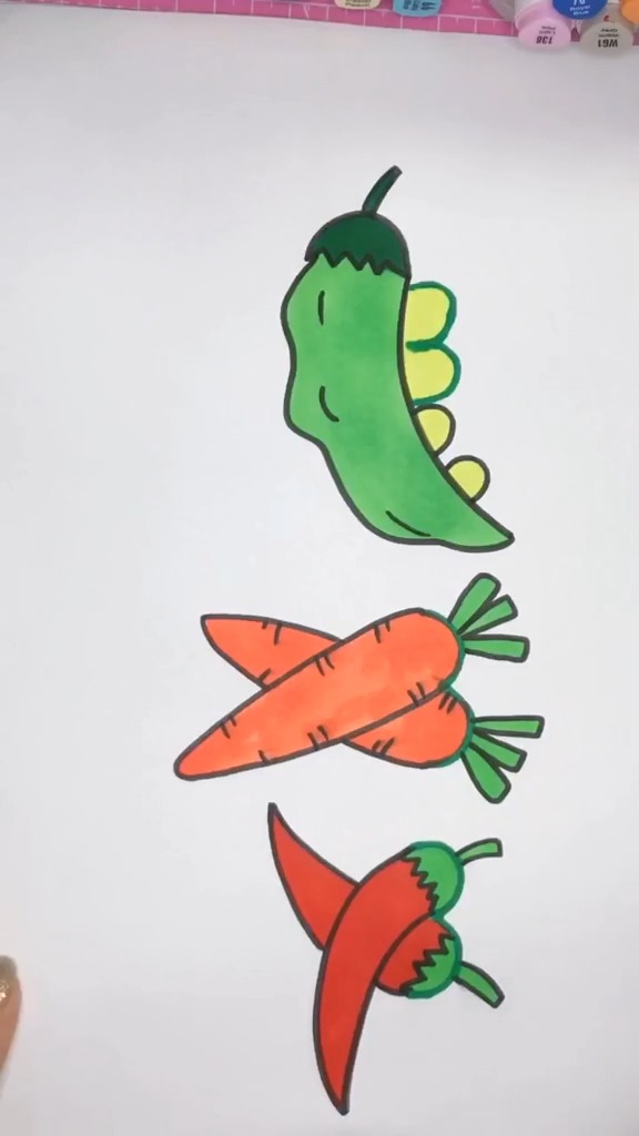 简笔画;用3个3画出3个食材,快来学吧