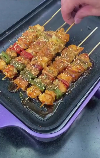 #自制美食#鸡肉串串烧