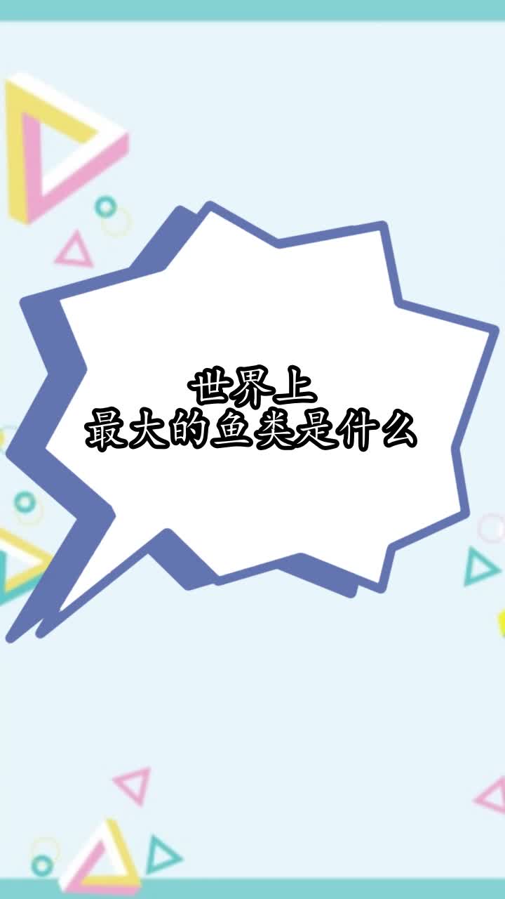 世界上最大的鱼类是什么,你学会了吗