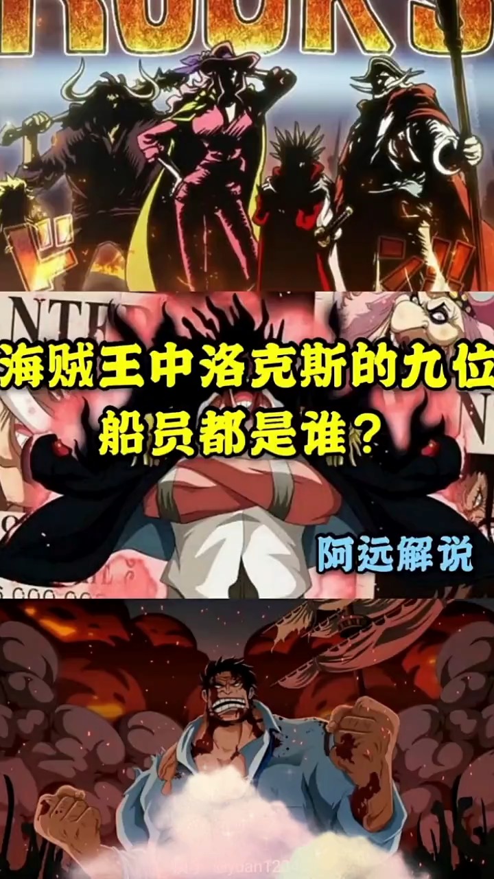 #精彩影视#海贼王中洛克斯的九位船员都是谁?