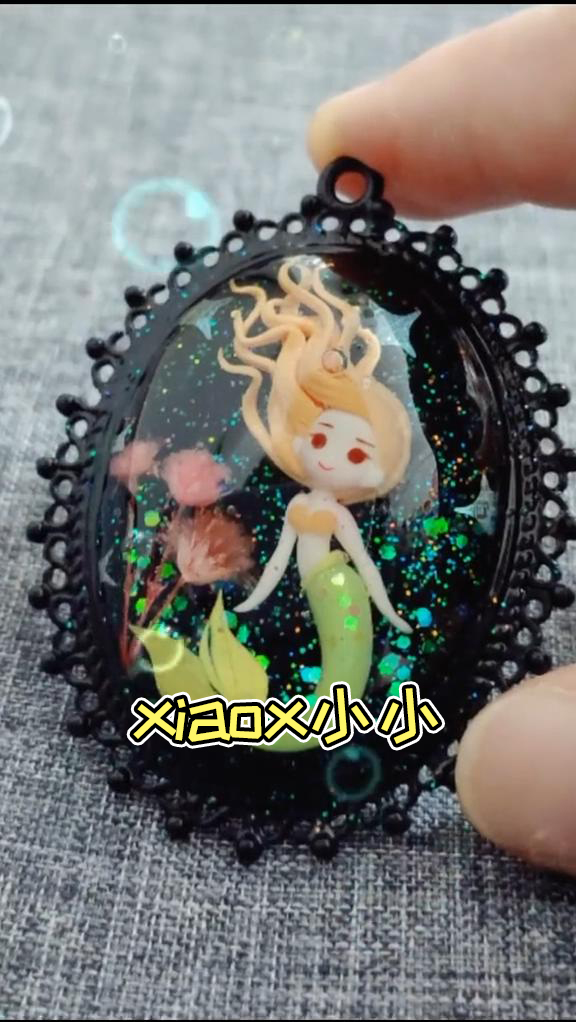 #创意手工DIY#水晶美人鱼的制作过程!