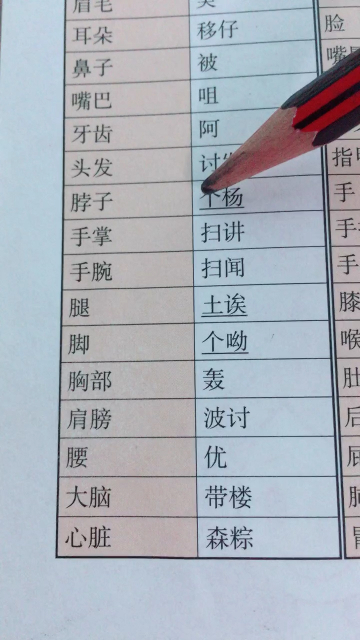 人体部位,了解一下