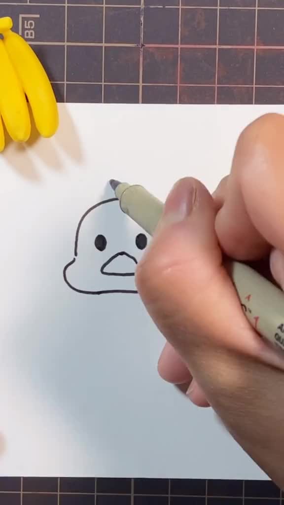 小黄鸭,加油冲鸭简笔画,儿童简笔画,手绘,画画,育儿,,