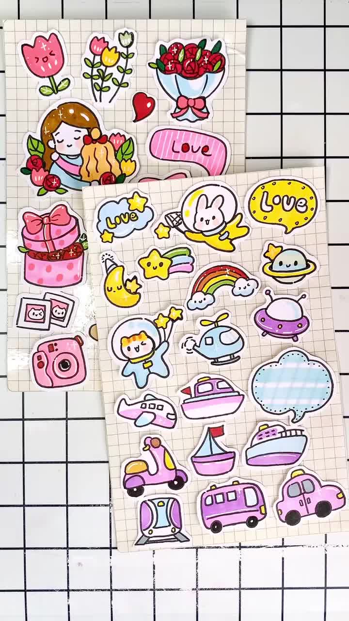 #创意简笔画#贴纸素材【4】母亲节快乐