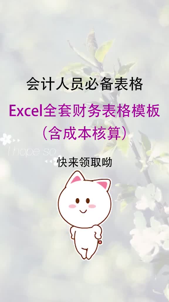   Excel全套财务表格模板   含成本核算 