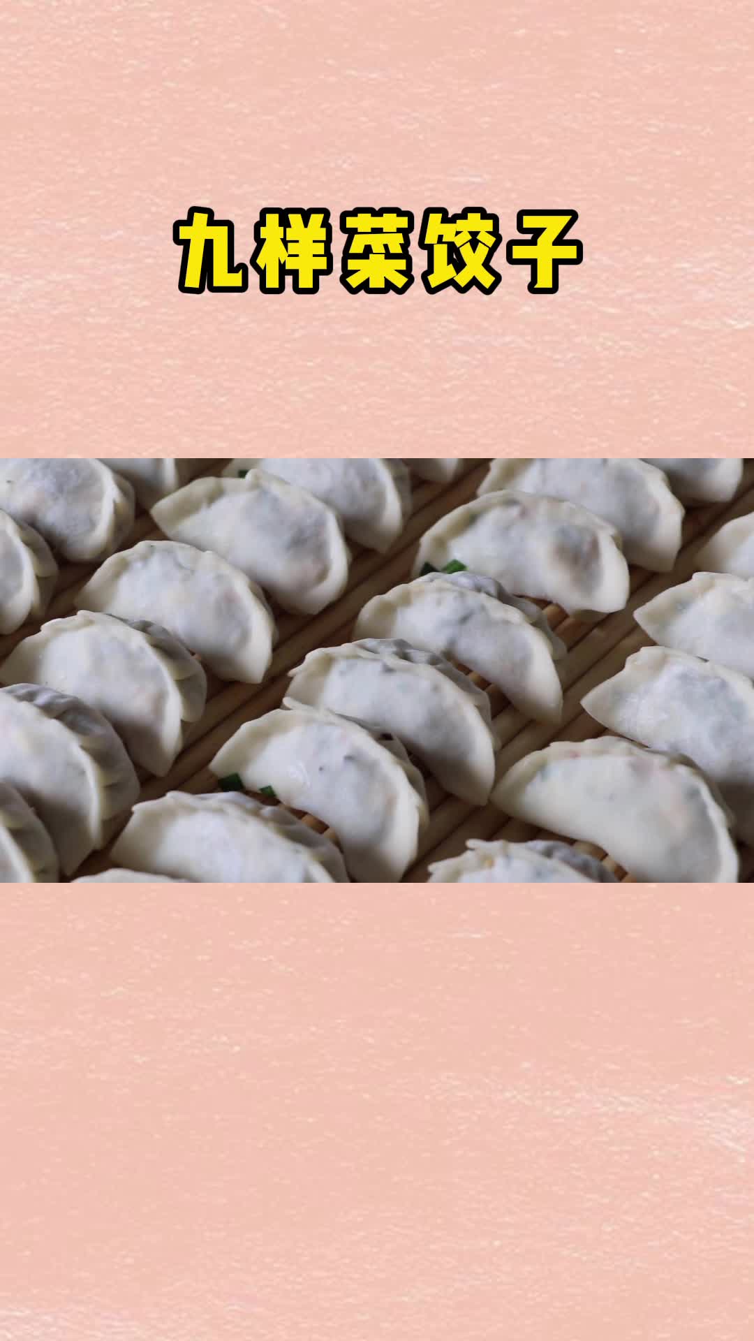 这样做的九样菜饺子,才是最正宗的