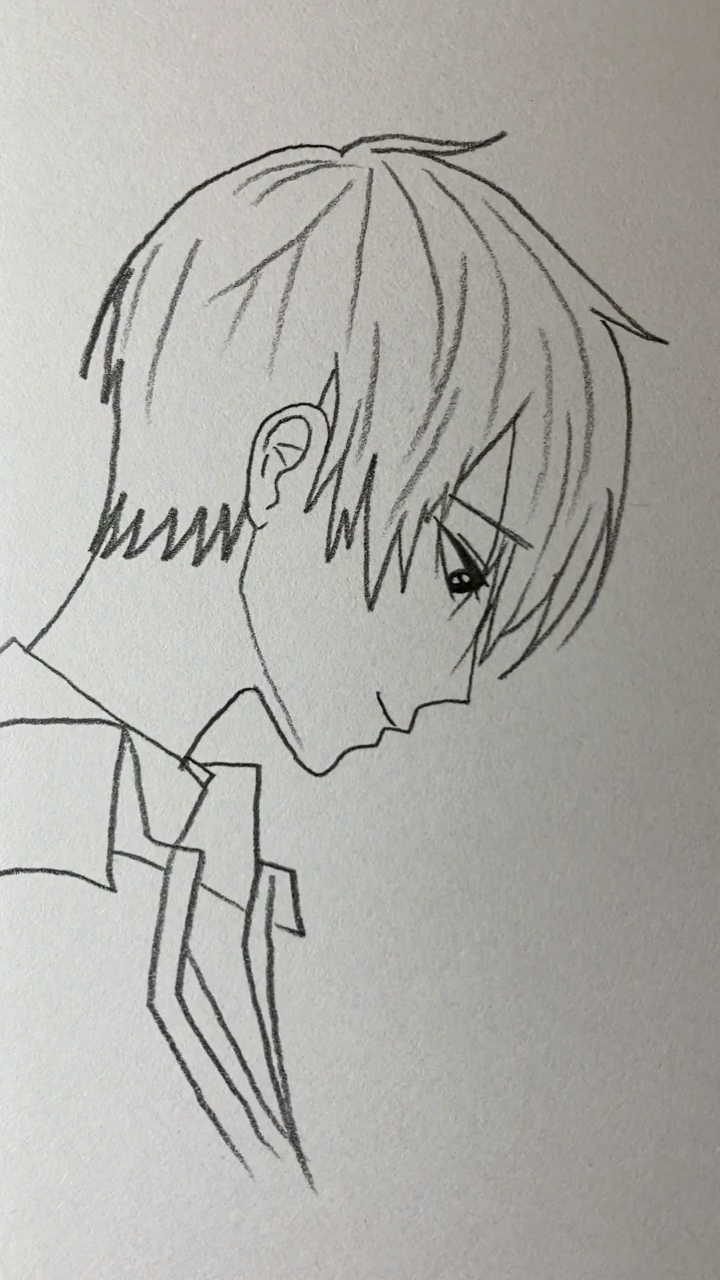 #简笔画#画帅气的少年
