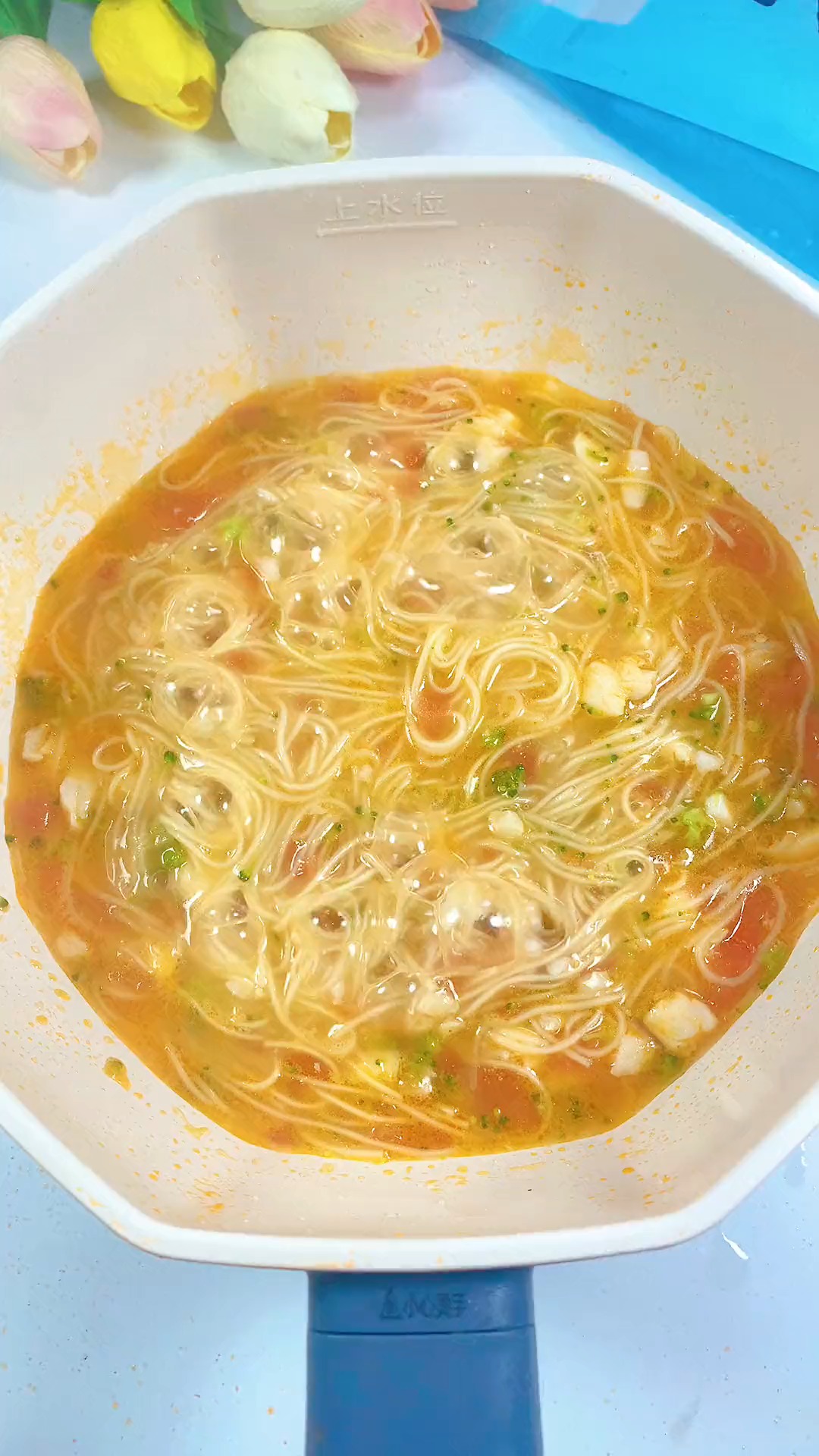 #美食#鳕鱼番茄做汤,这样一碗面,孩子能不爱吗