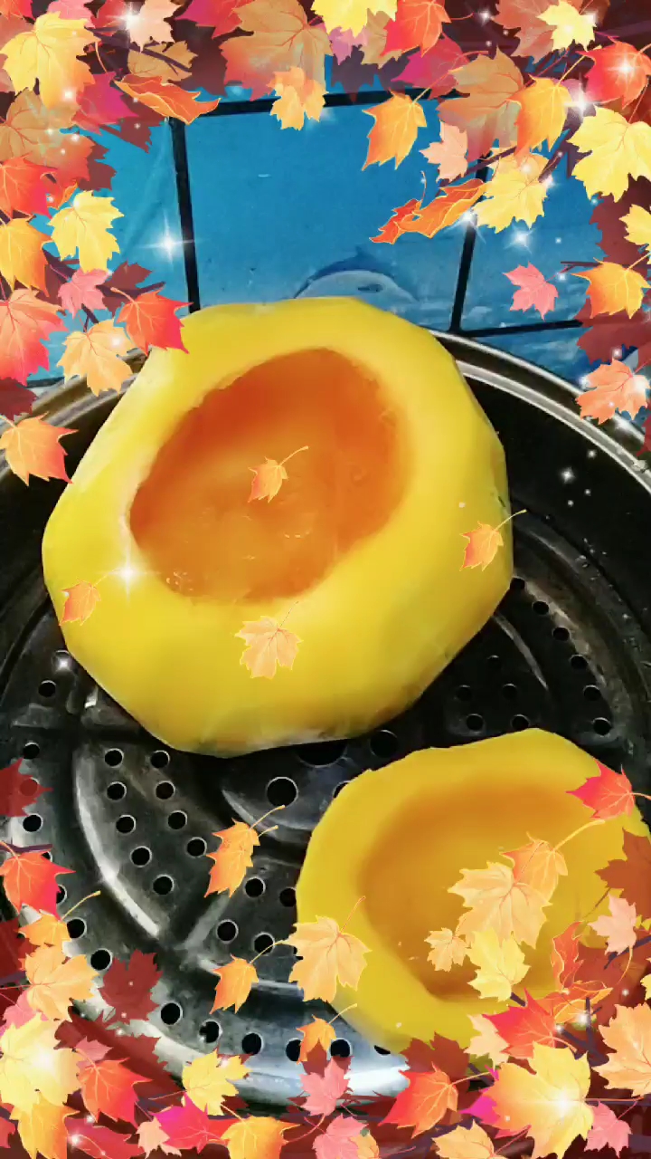 自己种的南瓜做南瓜饼吃