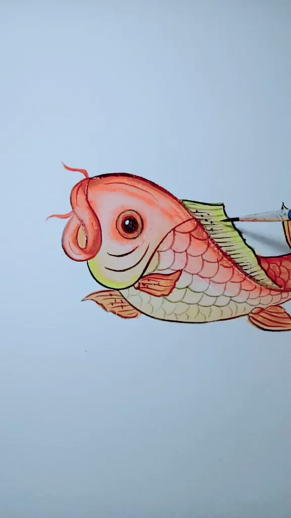 手绘小鲤鱼
