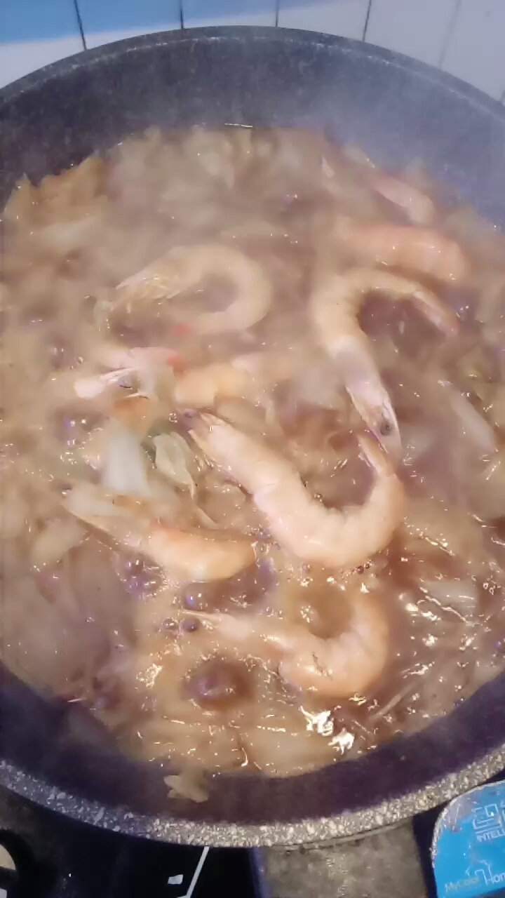 白菜粉条炖大虾