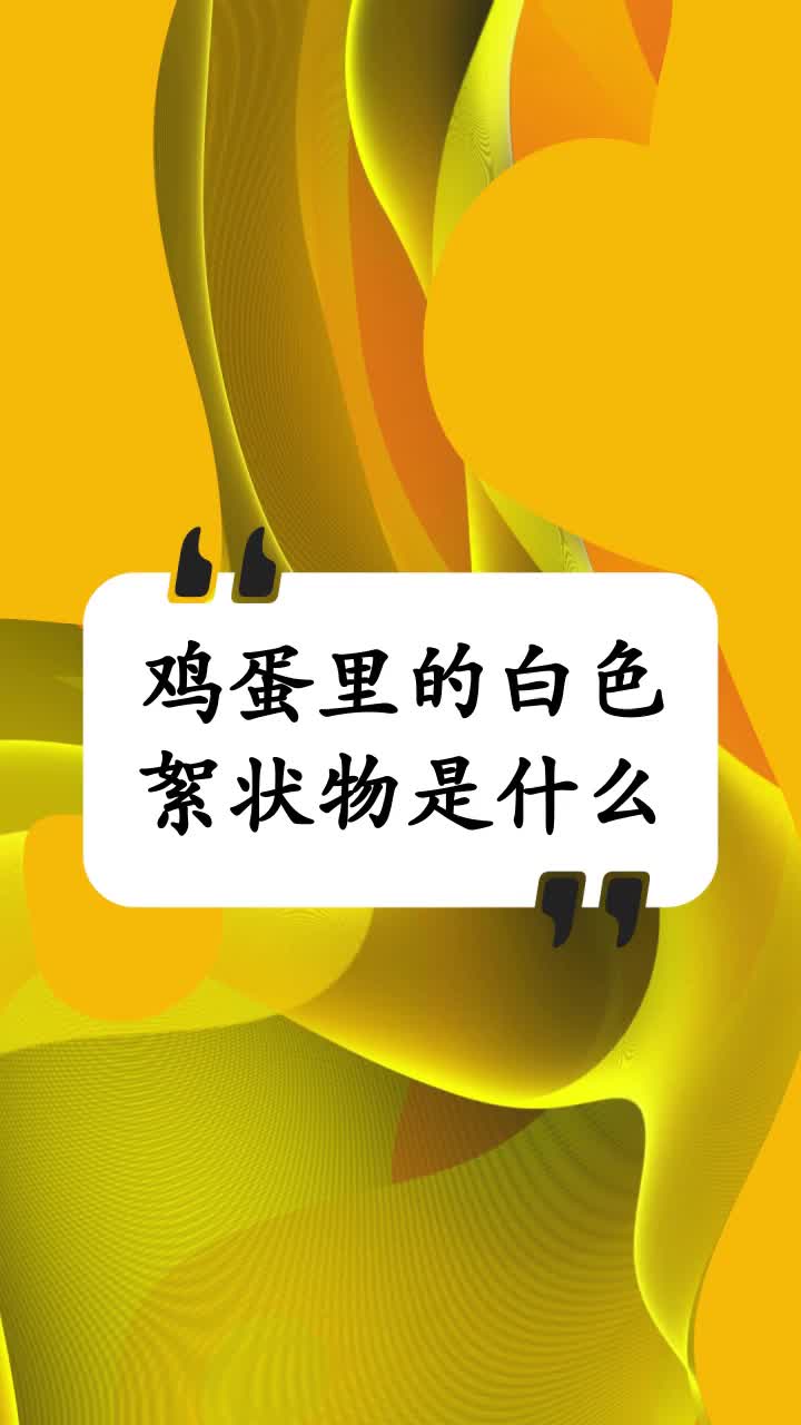 鸡蛋里的白色絮状物是什么