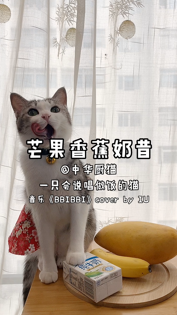 #美食#简单好喝的芒果香蕉奶昔~