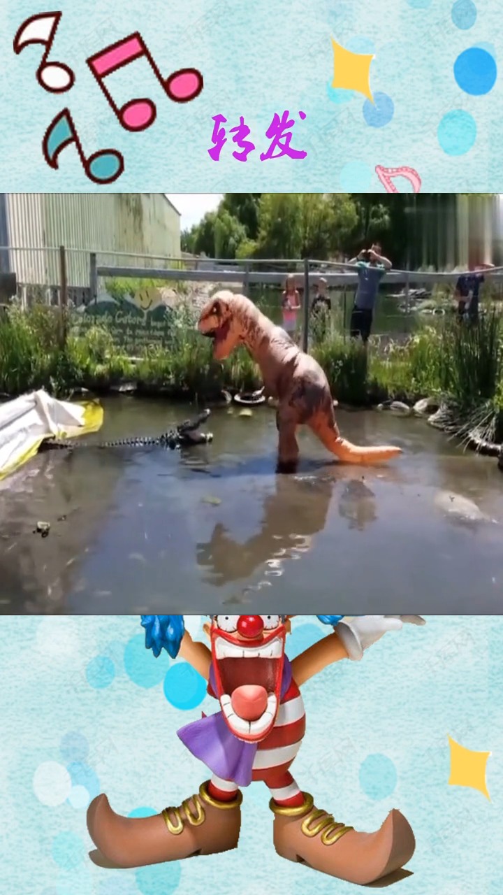 #奇闻趣事#“霸王龙”单挑鳄鱼你猜谁厉害鳄鱼都被气坏了